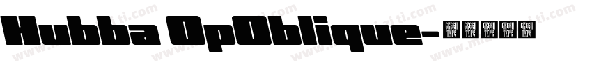 Hubba OpOblique字体转换